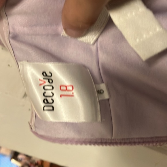 Like new !  100% silk chiffon , lilac color dress with beaded embellishments. - Picture 8 of 15